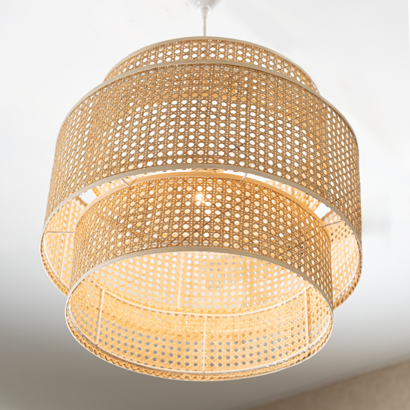 لوستر راتان حصیر بامبو