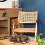  صندلی پیرژنره با نشیمن حصیری خودرنگ - Image 2